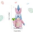 thumbnail image 2 of 11.42in Easter Decorations Faceless Gnome Plush Doll with Bunny Ears for Table Shelf Display, Spring Easter Decor Plush Gnome Figurine for Easter Decorations for Home, 2 of 5