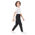 thumbnail image 2 of OSOLU Boys Pants Elastic Drawstring Waist Side Pockets Jogger Fit Kids Casual Trousers Black, 2 of 3