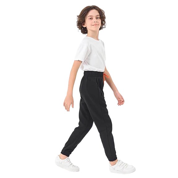 CONZONE Kids Boys Sweatpants Straight Leg Sweat Pants for Child Elastic Waist Baggy Fall Winter Athletic Jogger Pants with Pockets