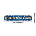 thumbnail image 3 of Cheers to 50 Years Celebration Banner Blue Anniversary Background Backdrop Milestone Party Supplies Event Decor Photography Props Decorations, 3 of 8
