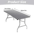 thumbnail image 2 of TUSANG 30x72inch Rectangle Cloth Elastic Vinyl Tablecloth for 6 FT Tables Flannel Buffalo Plaid Table for Dining Camping Outdoor,Black and White., 2 of 4