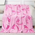 thumbnail image 1 of Throw Blanket,Bedding,50" X 60" Bed Throw Blanket Bow Pattern Throw Blanket for Home Decor and Gift Microfiber Blanket Bow Blanket Plush Bedding Soft Cozy Throw B,Throw Blanket For Couch, 1 of 4