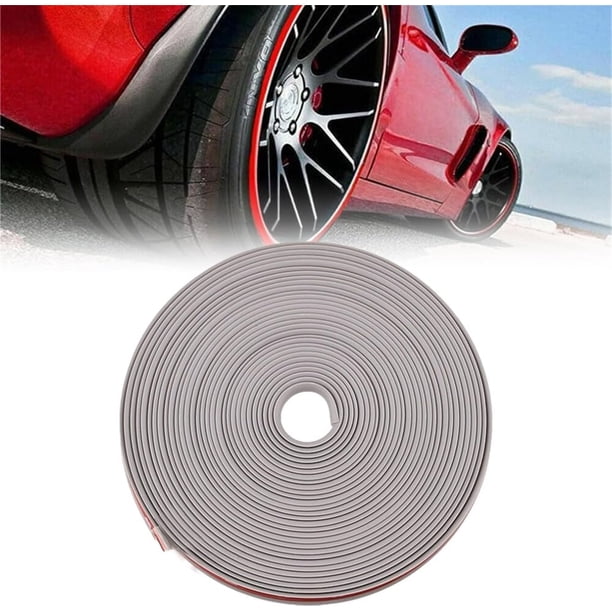Isvgxsz Car Wheel Rim Protector Decor Strip, 8M Car Wheel Rim Edge Protector,Durable Rim Guards Protection Motorcycle Rubber Strips Automotive Accessory,Curb Rash and Wheel Scratch Prevention