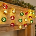thumbnail image 1 of Cadena de luces de estrella de galvanoplastia navideña, cadena de luces de ambiente colgante para árbol de Navidad, decoración interior, bola de Navidad, 1 of 6