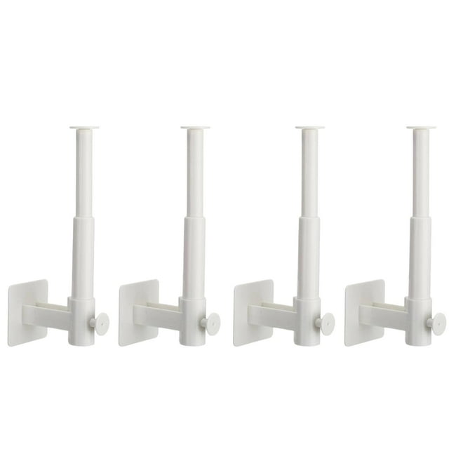 4 Pack Adjustable Paper Towel Holders, Kitchen Storage Non-Marking Viscose Punch-Free Multifunctional Hook Up,White