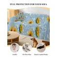 thumbnail image 4 of Blue Yellow Sunflower Couch Cover, Summer Botanical Farmhouse Floral Sofa Cover Blanket for 2 Seat Cushion, Sectional Sofa Slipcover Furniture Protector for Living Room Bedroom 71''x102'', 4 of 9