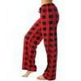 thumbnail image 5 of Biziza Buffalo Plaid Flannel Pajama Pants for Women with Pockets Red L, 5 of 5