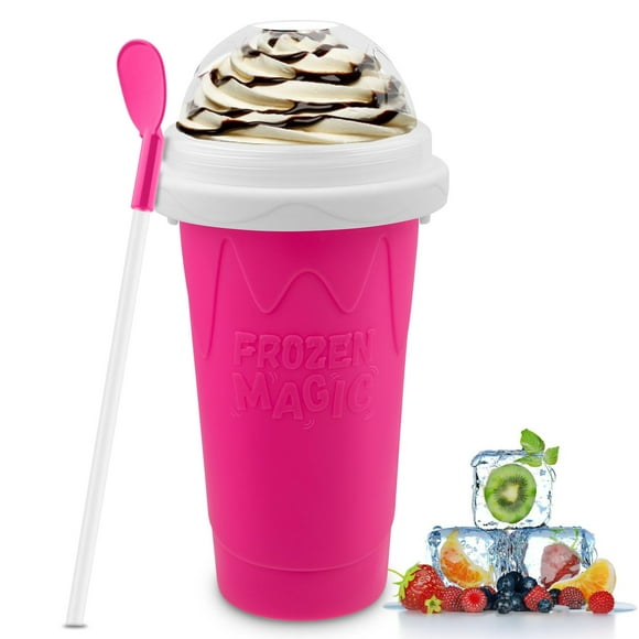 Slushie Maker Cup Honbuty Magic Quick Frozen Smoothies rosa