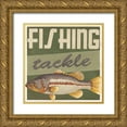 thumbnail image 1 of Vess, June Erica 15x15 Gold Ornate Wood Framed with Double Matting Museum Art Print Titled - Cabin Life III, 1 of 4