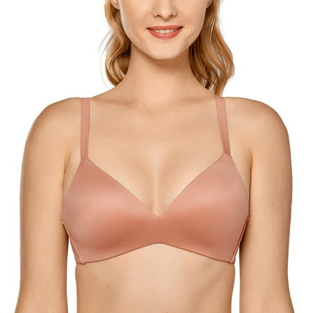 

DELIMIRA Women s Full Coverage Lightly Lined Seamless Wireless T Shirt Bra