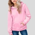 thumbnail image 2 of Yindaity Hoodies for Teen Girls Cute Trendy Long Sleeve Pullover Hoodies Oversized Hooded Sweatshirts Tops Winter Preppy Clothes(Pink,13-14 Years), 2 of 7