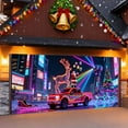 thumbnail image 4 of Oliegs Blanket Neon Style Garage Door Cover Festive Holiday For Home And Yard Weather Polyester Fabric With Reinforced Stitching Easy Installation And Storage, 4 of 4