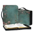 thumbnail image 5 of Personalized Pattern PU Leather Bible Bag Zipper Book Cover, Heavy Duty Protective Carrying Case Tote Organizer with Handle for Church and Study, 5 of 6