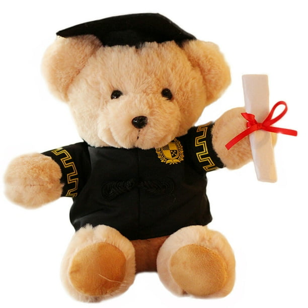 FELTECHELECTR 1 adorable oso de peluche de la temporada de graduación con sombrero de doctor.