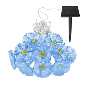 Facefd 10m/33ft Extérieur solaire LED Fleurs Fée Lumières Imperméable Patio Jardin Lumières Décoration Stering Light
