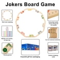thumbnail image 4 of Upgraded Version 10 Player Interlocking Pegs and Jokers Board Game, Wood, Multiplayer Portable Marbles and Jokers Game with Cards for Adults, Travel, Family, Party Game, 4 of 7