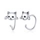thumbnail image 1 of Pendientes de tuerca de plata de ley 925 para mujer, moda Retro, zorro, gato, lagarto, mariposa, Koala, Animal Sincero Hogar, 1 of 5