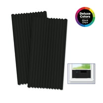 Fram Trak Deluxe Colors Adhesive Replacement Window Air Conditioner Side Panels, 19"H x 12"W Black
