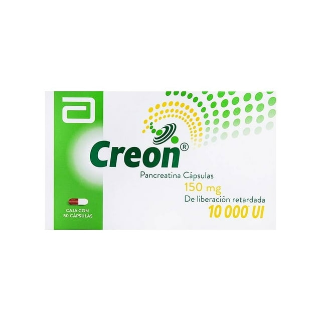 Creon Pancreatina 150 mg liberación retardada 10 000 UI 50 cápsulas