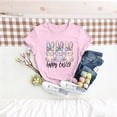 thumbnail image 2 of Staron Women's Casual Loose Fit Easter Print Round Neck Short Sleeve T-Shirt Basic Fashion Graphic Tee, Pink S, 2 of 5