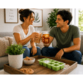 thumbnail image 4 of 2 Pack Green Jumbo Ice Cube Trays 2 Inch Large Cubes for Whiskey Cocktails Iced Coffee Slow Melting Easy Release BPA Free, 4 of 7