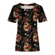 thumbnail image 4 of Camisetas informales de verano para mujer, cuello cuadrado, manga corta, túnica, blusas sueltas y cómodas OAVQHLG3B Store  lin121212, 4 of 4