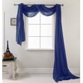 thumbnail image 1 of Bufanda de cortina transparente RT Designers Collection azul marino 55 x 216 in, 1 of 1