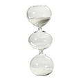 thumbnail image 2 of Adorno de reloj de arena de tres niveles, herramienta de gestión del tiempo, adorno de reloj de arena pequeño Arena blanca, 2 of 9