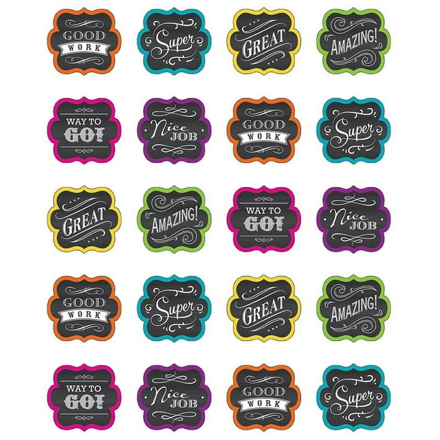 TEACHER CREATED RESOURCES (12 PK) Autocollants Tableau Noir Éclatants