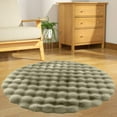 thumbnail image 2 of Autres Décorations d'Halloween d'Intérieur Crème Vent Tapis Rond Canapé Tapis de Sol Rond Salon Table à Thé Velours 23.62x23.62 Pouces, 2 of 7