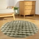 thumbnail image 1 of Juegos de colcha y cubrecama, alfombra redonda color crema, para sofá, alfombra redonda para sala de estar, mesa de té, terciopelo, 23,62 x 23,62 pulgadas, 1 of 6