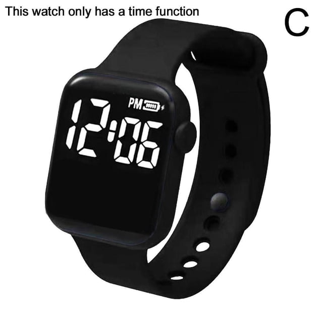 New Led Electronic Watch Rainbow Square Love Digital Outdoor Sports Student Watch