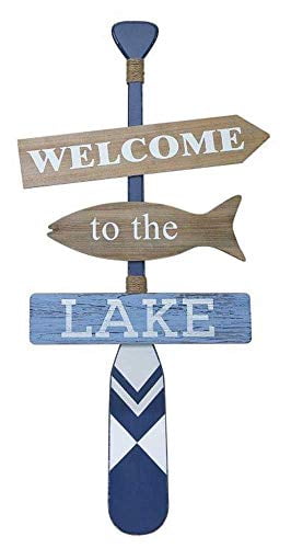 Welcome To The Lake Sign 20"L x 40"H MDF