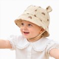 thumbnail image 2 of CAUYDY 18 Months Toddler Sun Hat 9-12 Months Baby Infant Girls Summer Cute Wide Brim Bucket Hats 2T 3T 4T Kids Boys Girls Adjustable Sun Protection Beach Hat (Sizes 3-12 Months,Brown), 2 of 6