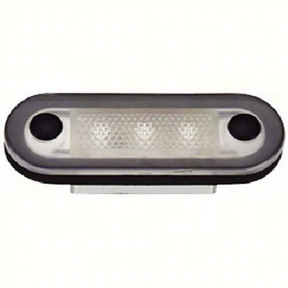 Aqua Signal 3-LED Oval Lights with Stainless Steel Cover White 16420-07