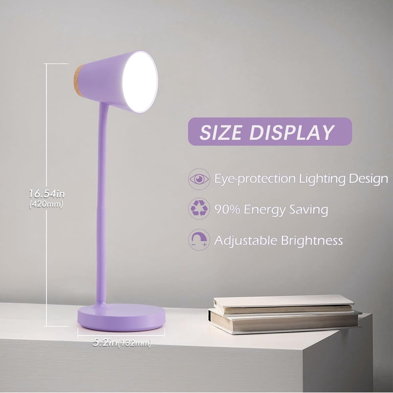 NATYSWAN LED Desk Lamp with Touch Control - Purple photo 3