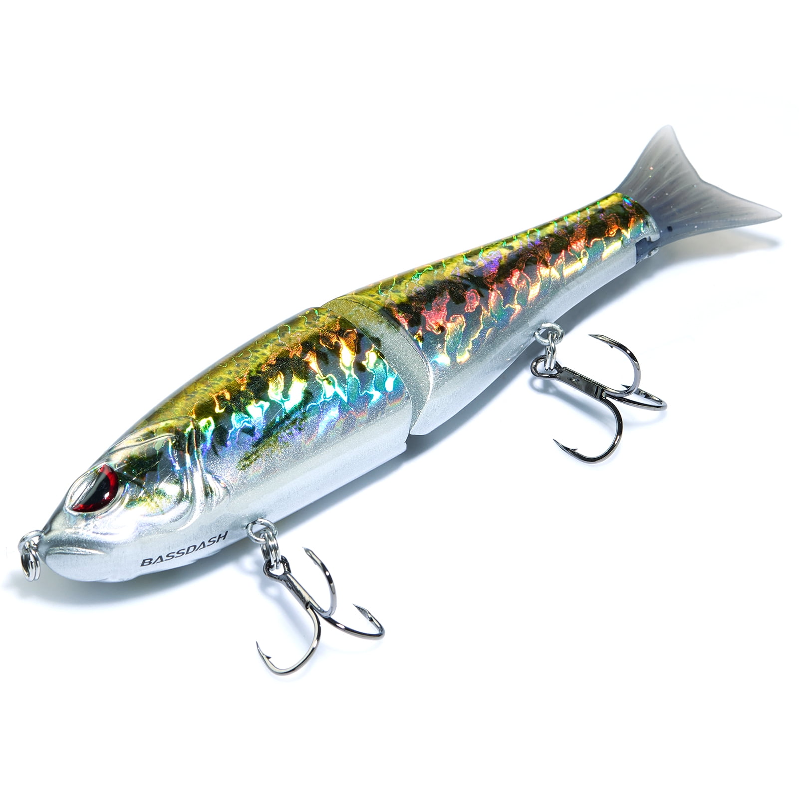 Bassdash SwimShad Glide Baits Jointed Swimbait Bass Pike Salmon Trout Muskie Fishing Lure 4.5in /18.5g