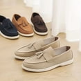 thumbnail image 2 of Men's Slip-On Loafers - Minimalist British Style Casual Shoes with Bow Detail, Breathable Upper & Soft Fabric Lining, All-Season Comfort for Outdoor, Daily & Streetwear (Multiple Colors),Dressy Shoes, 2 of 9