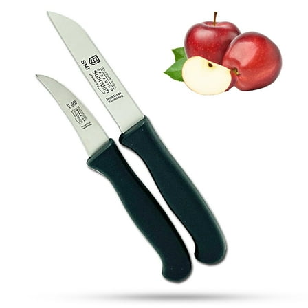 Solingen Germany Paring Knife Set - Sharp Curved Bird's Beak & Straight Blade for Cutting, Peeling