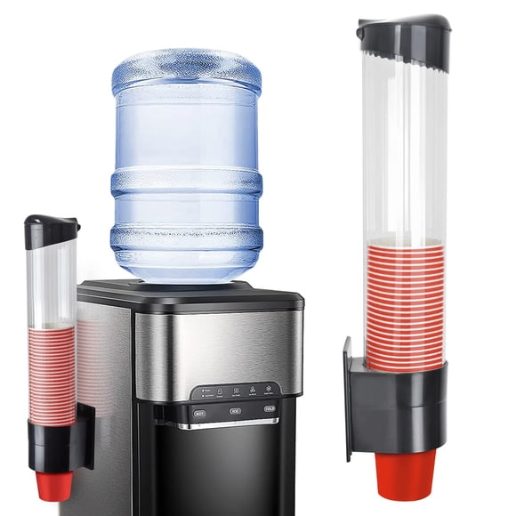 Dispensador de vasos IWNTWY, soporte de pared tipo tirador, 200 ml, 350 ml, negro