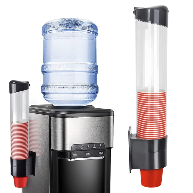 Dispensador de vasos IWNTWY, soporte de pared tipo tirador, 200 ml, 350 ml, negro