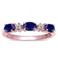 thumbnail image 3 of Star K � Oval 5x3 Genuine Sapphire three stone oval band, 3 of 9