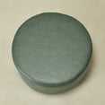thumbnail image 4 of KINWELL Modern Faux Leather Round Upholstered Ottoman, Multi-Functional Sofa Footrest, Side Table, Extra Seating for Living Room, Bedroom (Green, 24" D x 24" W x 13" H), 4 of 11