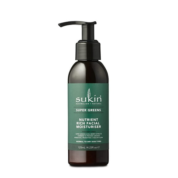 Sukin Super Greens Nutrient Rich Facial Moisturiser, 4.23 oz