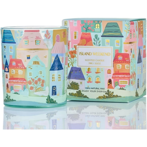 M&SENSE Dreamy Cottage Island Weekend Scent Soy Wax Candle - 10.2 oz | Natural Fragrance for Home | for Housewarming, Hostess Gifts & Home Decor