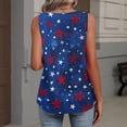thumbnail image 6 of 250th Anniversary Tank Tops for Women 2026 - Patriotic V-Neck Sleeveless Tees - 1776-2026 USA Flag Star Print Casual Summer Blouse Blue L, 6 of 6