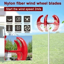 Ltoshu 1000W Wind Turbine Generator Kit - 12V/24V 5-Blade Lantern Style Wind Power Generator with Permanent Magnet Rotor, for Home, Farm, Solar Complementary Systems