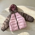 thumbnail image 4 of Zynoxe Puffer Jackets for Girls Winter Color Block Windproof Zip Up Long Sleeve Hoodies Casual Warm Quilted Padded Coat with Pockets, 4 of 7