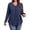 Dusty-Blue, variant on Womens Plus Size Tops Casual Pleated V Neck Fall Blouse Tunic Long Sleeve Shirts