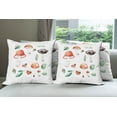 thumbnail image 6 of Ambesonne Autumn Throw Pillow Cover 4 Pack, Fall Season Mushroom, 18", Multicolor, 6 of 7
